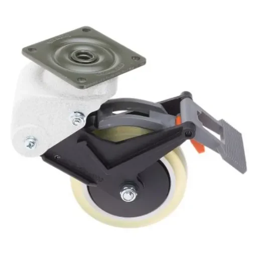 RS PRO Braked Swivel Castor Wheel, 110kg Capacity, 100mm Wheel - 2962871 product image