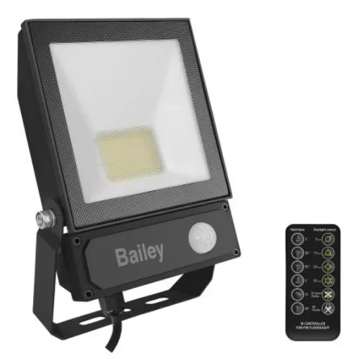 Bailey Electric & Electronics bv Slim II, Security LED Floodlight, 1 LED, 50 W, 5500 lm, IP65 PIR, 220 - 240 V - 142978 product image