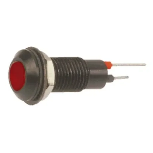 Marl Red Panel Mount Indicator, 12V dc, 6.4mm Mounting Hole Size - 612-301-21 product image