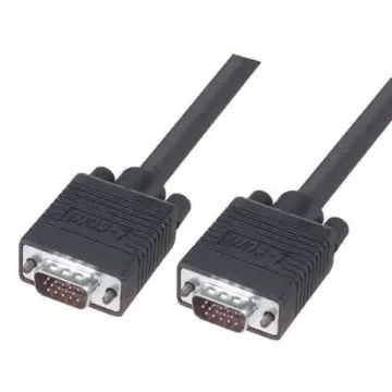 L-Com Male 15 Pin D-sub to Male 15 Pin D-sub SVGA Cable, 10ft Black - CGSVGAMM-10 product image