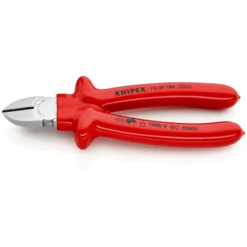 Knipex Knipex VDE/1000V Insulated Diagonal Cutter - 70 07 180 product image