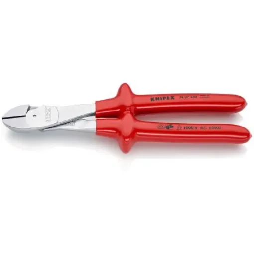 Knipex Knipex VDE/1000V Insulated High Leverage Diagonal Cutter - 74 07 250 product image