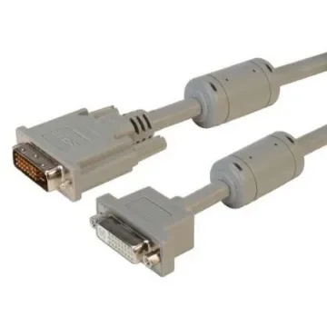 L-Com, Male DVI to Female DVI  Cable, 3ftGrey sheathAluminium/Polyester shielding - PMDVI-DDLMF-3 product image