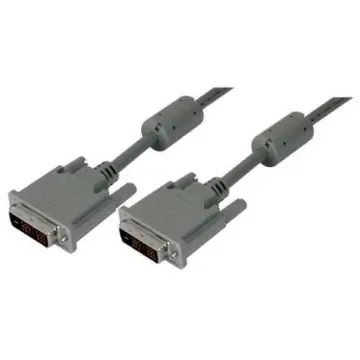 L-Com, Male DVI to Male DVI  Cable, 15ftGrey sheathAluminium Foil, Braid shielding - CTLDVIMM-15 product image