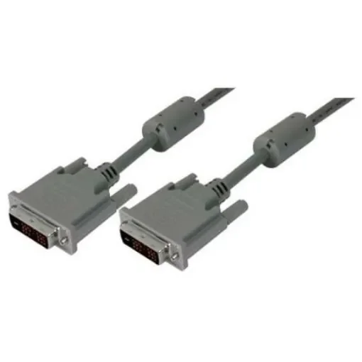 L-Com, Male DVI to Male DVI  Cable, 15ftGrey sheathAluminium Foil, Braid shielding - CTLDVIMM-15 product image