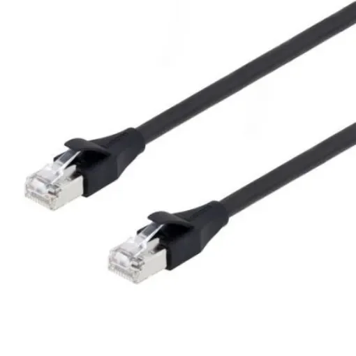 L-ComTRD, 3m Cat5e, Black RJ45 to Male RJ45 Male, Tinned Copper Braid Shielded, Terminated PVC Sheath - TRD855HFB-3M product image