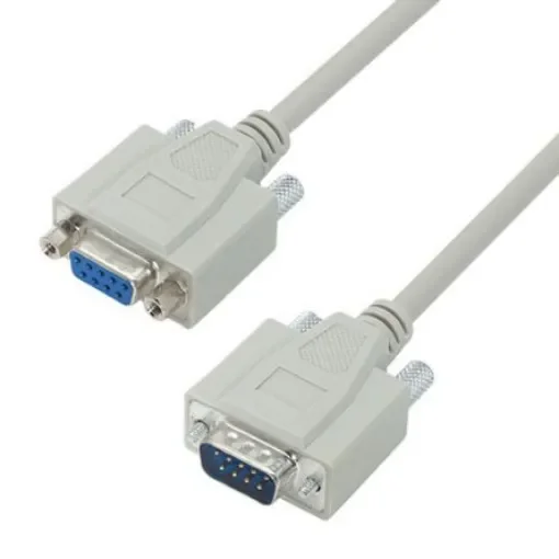 L-Com Male D-Sub to Female D-Sub Cable assembly, 25ft PVC - CSNULL9MF-25A product image