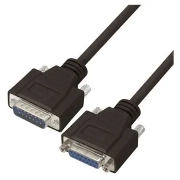 L-Com Male 15 Pin D-sub to Female 15 Pin D-sub Cable assembly, 10ft PVC - CSMNB15MF-10 product image