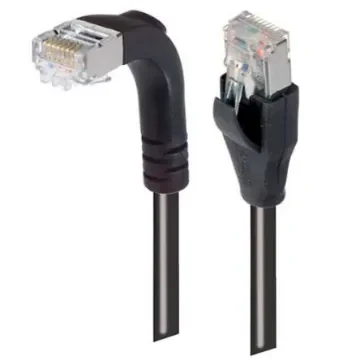 L-ComTRD, 1ft Cat6, Black RJ45 to Male RJ45 Male, Aluminium/Polyester Foil Shielded, Terminated LSZH Sheath - TRD695SZRA1BLK-1 product image