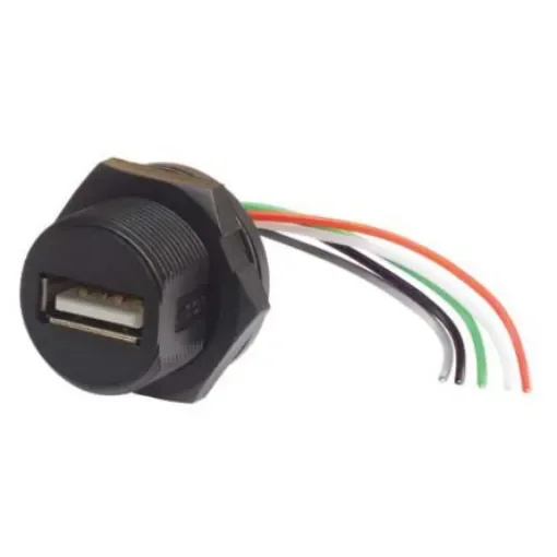L-Com Straight, Panel Mount, Plug- Single Port Type Type A IP67 USB Connector - WPUSBAF product image