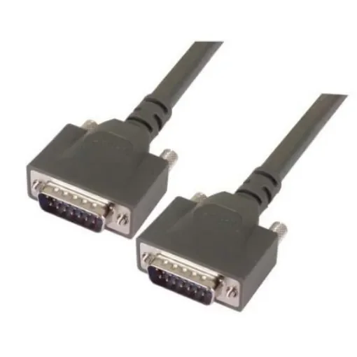 L-Com Male 15 Pin D-sub to Male 15 Pin D-sub Cable assembly, 2.5ft PVC - CPMS15MM-2.5 product image