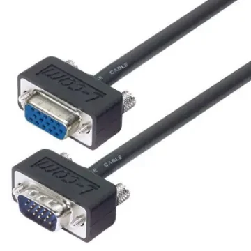 L-Com Male 15 Pin D-sub to Female 15 Pin D-sub SVGA Cable, 5ft Black - CTL3VGAMF-5T product image