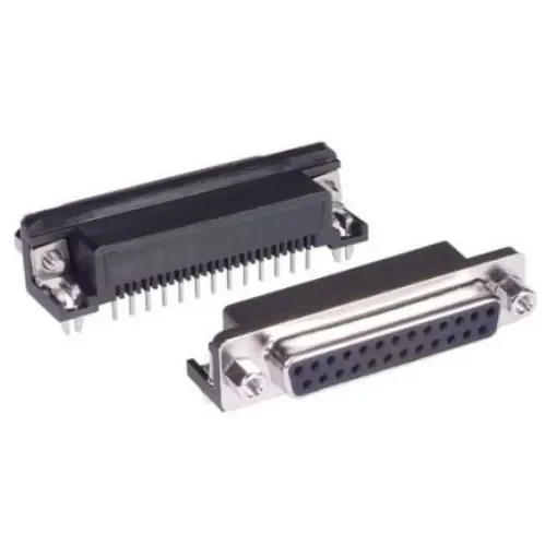 L-Com SD25 25 Way Right Angle Screw D-sub Connector Socket, 2.77mm Pitch, with Jack Screw - SD25S-RA-PC product image