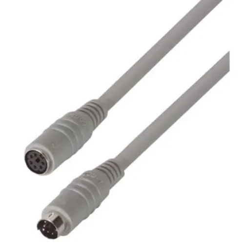 L-Com Male 6 Pin Header to Female 6 Pin Header Grey DIN Cable 6ft - DK226MF-6 product image