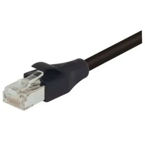 L-ComTRD, 7ft Cat6, Black RJ45 to Male RJ45 Male, Nickel Plated Copper Shielded, Terminated LSZH Sheath - TRD695DSZ-BLK-7 product image