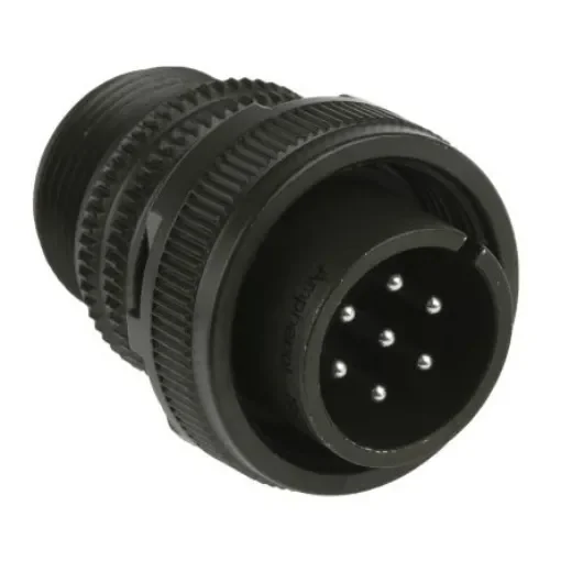 Amphenol Industrial, MS3106A, Copper Alloy 7 Way Cable Mount MIL Spec Circular Connector, Pin Contacts,Shell Size 16S, - MS3106A-16S-1P product image