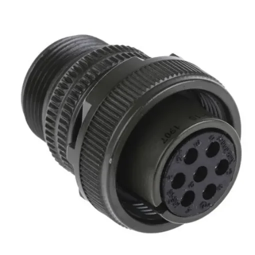 Amphenol Industrial, MS3106A, Copper Alloy 7 Way Cable Mount MIL Spec Circular Connector, Socket Contacts,Shell Size - MS3106A-16S-1S product image