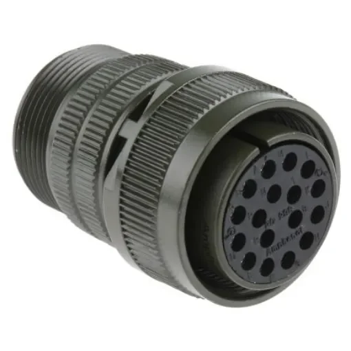 Amphenol Industrial, MS3106A, Copper Alloy 17 Way Cable Mount MIL Spec Circular Connector, Socket Contacts,Shell Size - MS3106A-20-29S product image