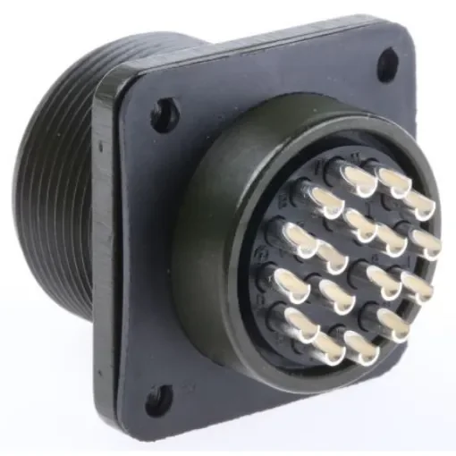 Amphenol Industrial, MS3102A, Copper Alloy 17 Way Box Mount MIL Spec Circular Connector Receptacle, Pin Contacts,Shell - MS3102A-20-29P product image