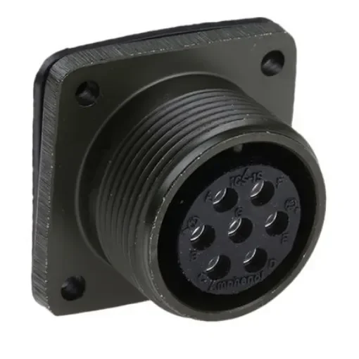 Amphenol Industrial, MS3102A, Copper Alloy 7 Way Box Mount MIL Spec Circular Connector Receptacle, Socket - MS3102A-16S-1S product image