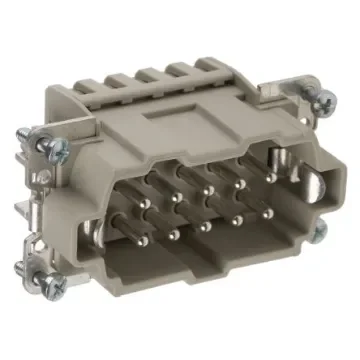 EPIC Heavy Duty Power Connector Insert, 16A, Male, H-BE Series, 10 Contacts - 10400100 product image