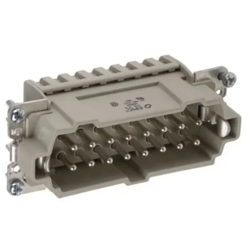 EPIC Heavy Duty Power Connector Insert, 16A, Male, H-BE Series, 16 Contacts - 10400200 product image
