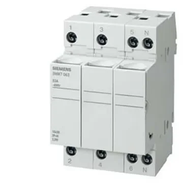 Siemens 32A Fuse Holder for 10 x 38mm Fuse, 3P+N, 690V - 3NW7063 product image