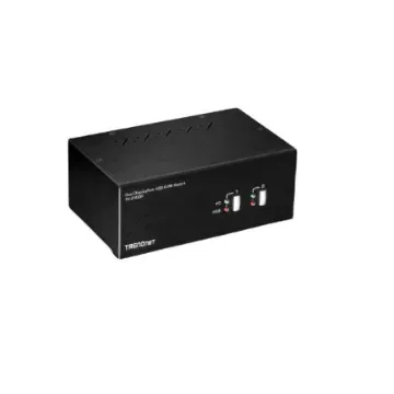 Trendnet 7 Port Dual Monitor USB DVI KVM Switch, 3.5 mm Jack 3840 x 2160 Maximum Resolution - TK-240DP product image