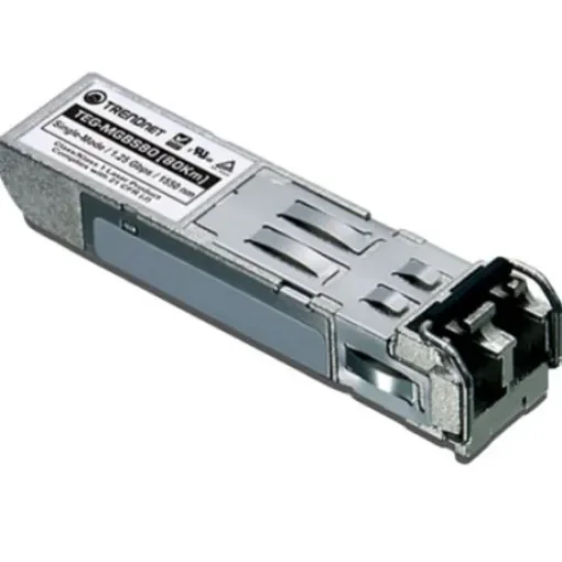 Trendnet Fibre Optic LC Duplex Female Single Mode SFP Transceiver Module, Single Mode, 1250Mbit/s - TEG-MGBS80 product image