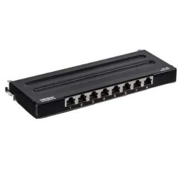 Trendnet TC Series Cat6a 8 Port RJ45 Patch Panel Shielded 0.5U Black - TC-P08C6AS product image