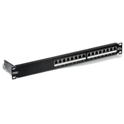 Trendnet TC Series Cat6a 16 Port RJ45 Patch Panel Shielded 1U Black - TC-P16C6AS product image