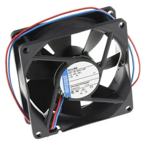 ebm-papst 8400 N Series Axial Fan, 24 V dc, DC Operation, 69m³/h, 2W, 83mA Max, 80 x 80 x 25mm - 8414NGR product image