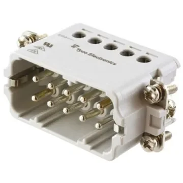 TE Connectivity Heavy Duty Power Connector Insert, 16A, Male, HA Series, 10 Contacts - 1-1103414-1 product image