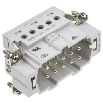 TE Connectivity Heavy Duty Power Connector Insert, 16A, Male, HE Series, 10 Contacts - 1-1103636-1 product image