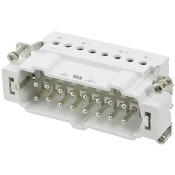 TE Connectivity Heavy Duty Power Connector Insert, 16A, Male, HE Series, 16 Contacts - 1-1103638-1 product image