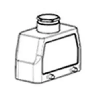 TE Connectivity HE Heavy Duty Power Connector Hood, 16 Contacts, PG21 Thread, Top Entry - 1-1102293-6 product image