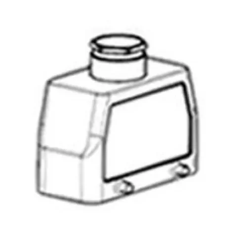 TE Connectivity HE Heavy Duty Power Connector Hood, 16 Contacts, PG21 Thread, Top Entry - 1-1102293-6 product image