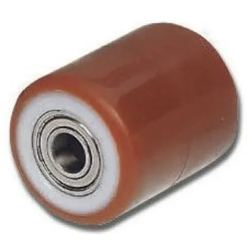 LAG Brown, White Polyurethane Hygienic, Low Rolling Resistance, Non-Marking Trolley Wheel, 500kg - 9946 CC product image
