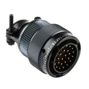 Amphenol Limited, 62LC, Copper 26 Way Cable Mount MIL Spec Circular Connector, Pin Contacts,Shell Size 16, Bayonet - 62LC-16F16-26PN(771) product image