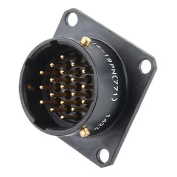 Amphenol Limited, 62LC, Copper 19 Way Panel Mount MIL Spec Circular Connector, Pin Contacts,Shell Size 14, Bayonet - 62LC-12E14-19PN(771) product image