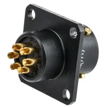 Amphenol Limited, 62LC, Copper 6 Way Panel Mount MIL Spec Circular Connector, Socket Contacts,Shell Size 10, Bayonet - 62LC-12E10-06SN(771) product image