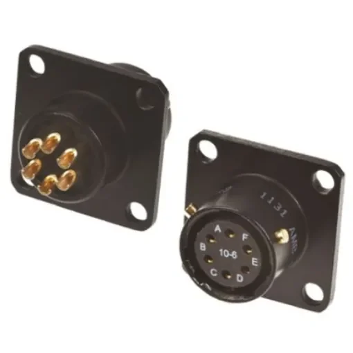 Amphenol Limited, 62LC, Copper 7 Way Panel Mount MIL Spec Circular Connector, Socket Contacts,Shell Size 10, Bayonet - 62LC-12E10-07SN(771) product image