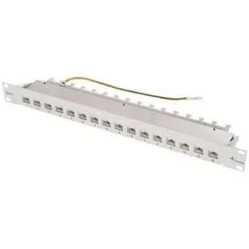 Telegartner Cat6+ 16 Port RJ45 RJ Patch Panel 1U Grey - J02022A0050 product image