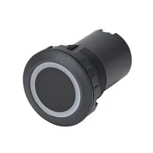 Idec CW Series Illuminated Push Button Switch, Panel Mount, 22.3mm Cutout, Blue, White LED, 24V dc, IP65, IP67 - CW1H-DM1NSPW-C product image