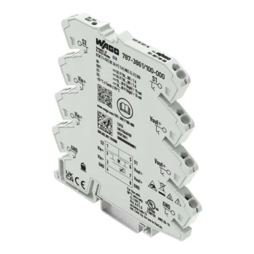 WAGO Electronic Circuit Breaker 10A 24V 787, 1 channels , DIN Rail - 787-3861/100-000 product image