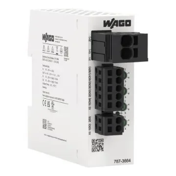 WAGO Electronic Circuit Breaker 10A 24V 787, 4 channels , DIN Rail - 787-3664 product image