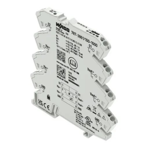 WAGO Electronic Circuit Breaker 1A 24V 787, 1 channels , DIN Rail - 787-3861/100-1000 product image