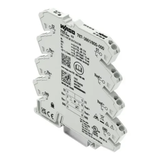 WAGO Electronic Circuit Breaker 8A 24V 787, 1 channels , DIN Rail - 787-3861/800-000 product image