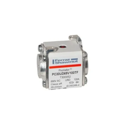 Mersen 100A size 30 FF Square Body Fuse, aR, 700V - T300052 product image