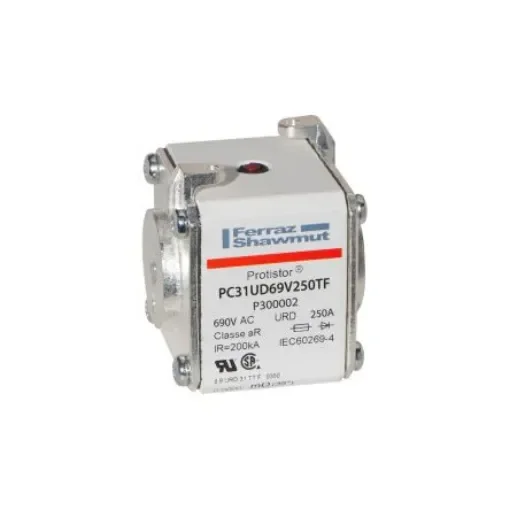 Mersen 250A size 31 FF Square Body Fuse, aR, 700V - P300002 product image